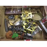 A box of clock parts