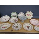 Lattice/Basket weave plates and bowls