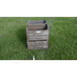 4 wooden/bushel apple boxes