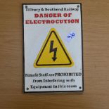 electrouction railway sign