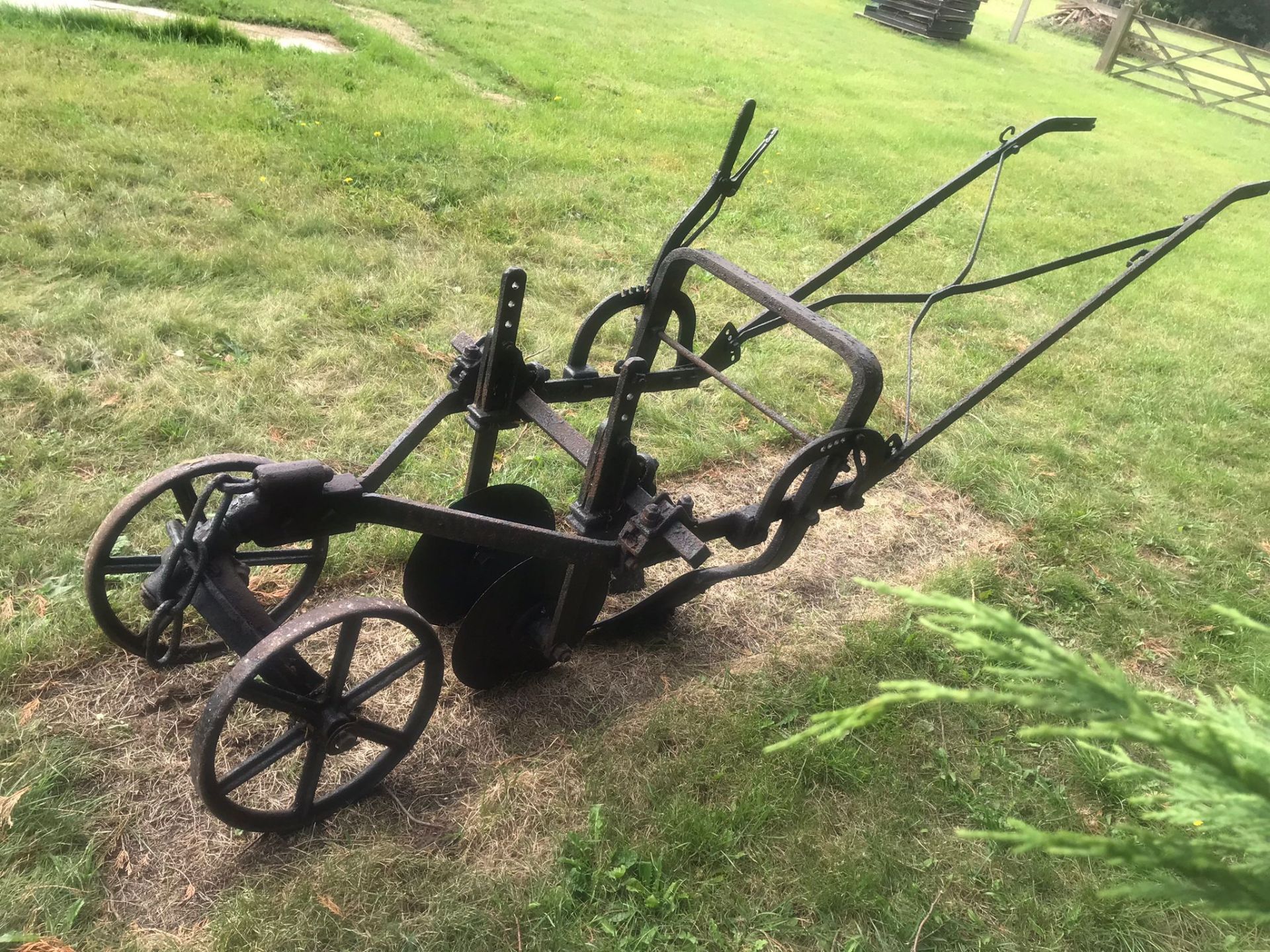 Vintage horse drawn single row sugar beet lifter