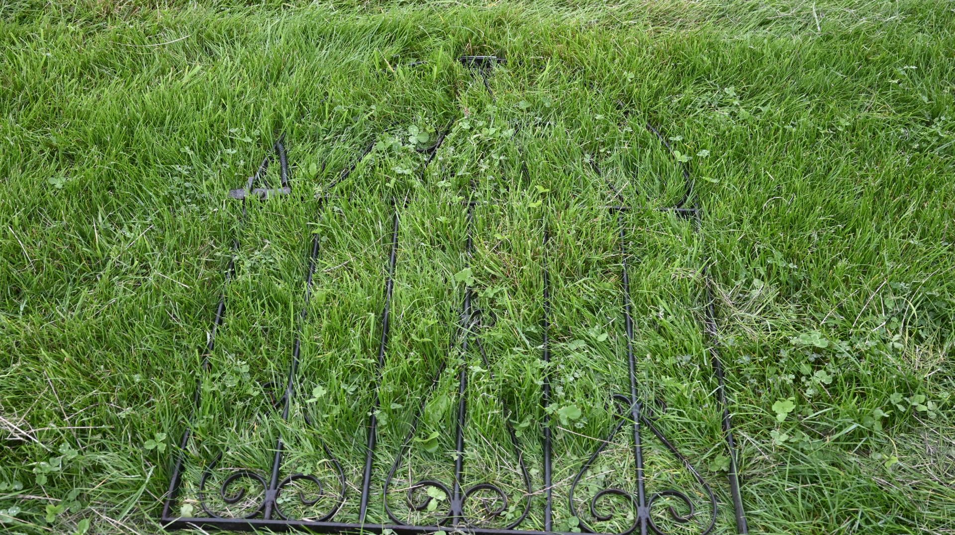 Garden iron gate