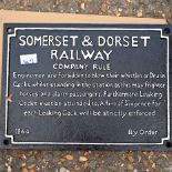 Somerset & Dorset Railway sign