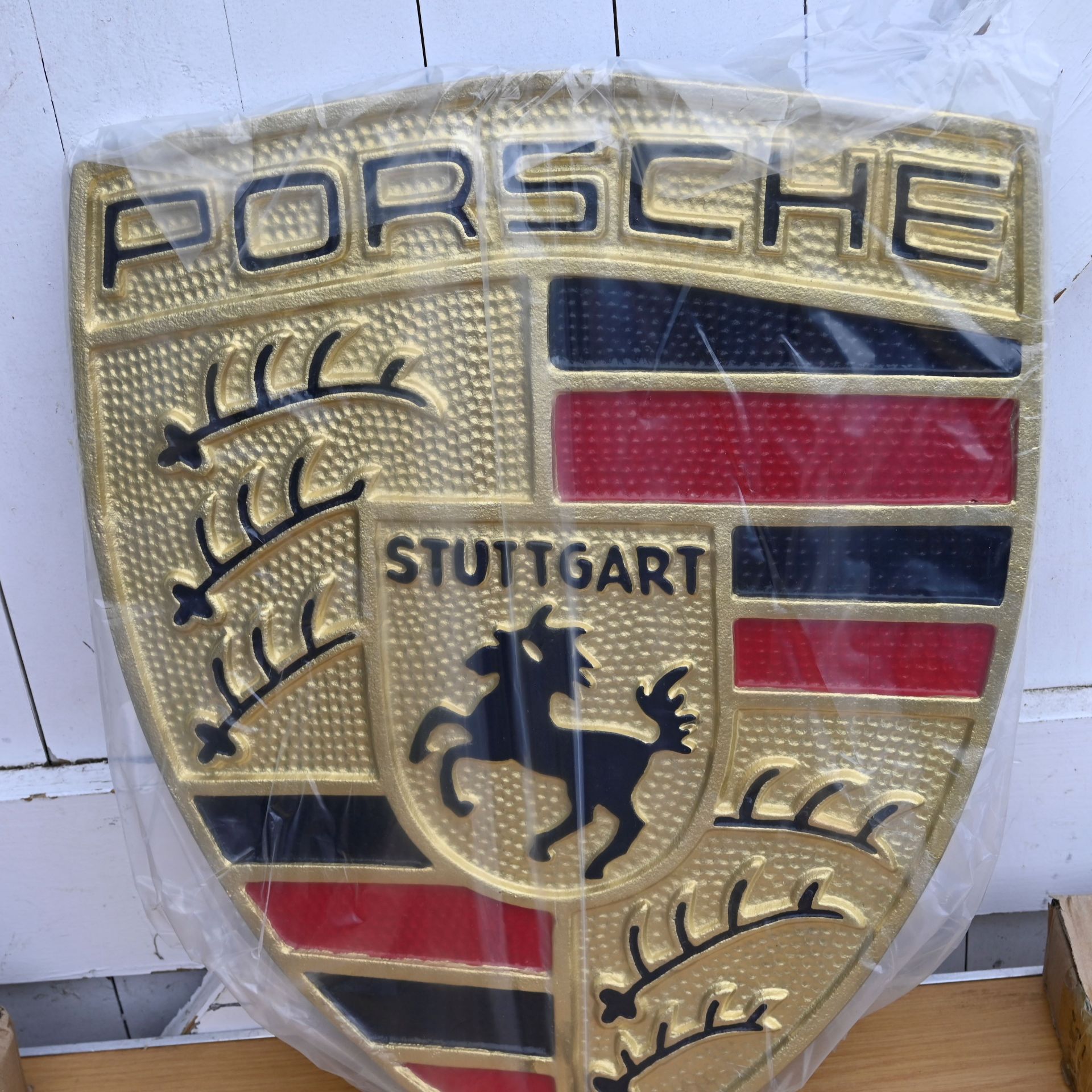 Large aluminium Porsche plaque