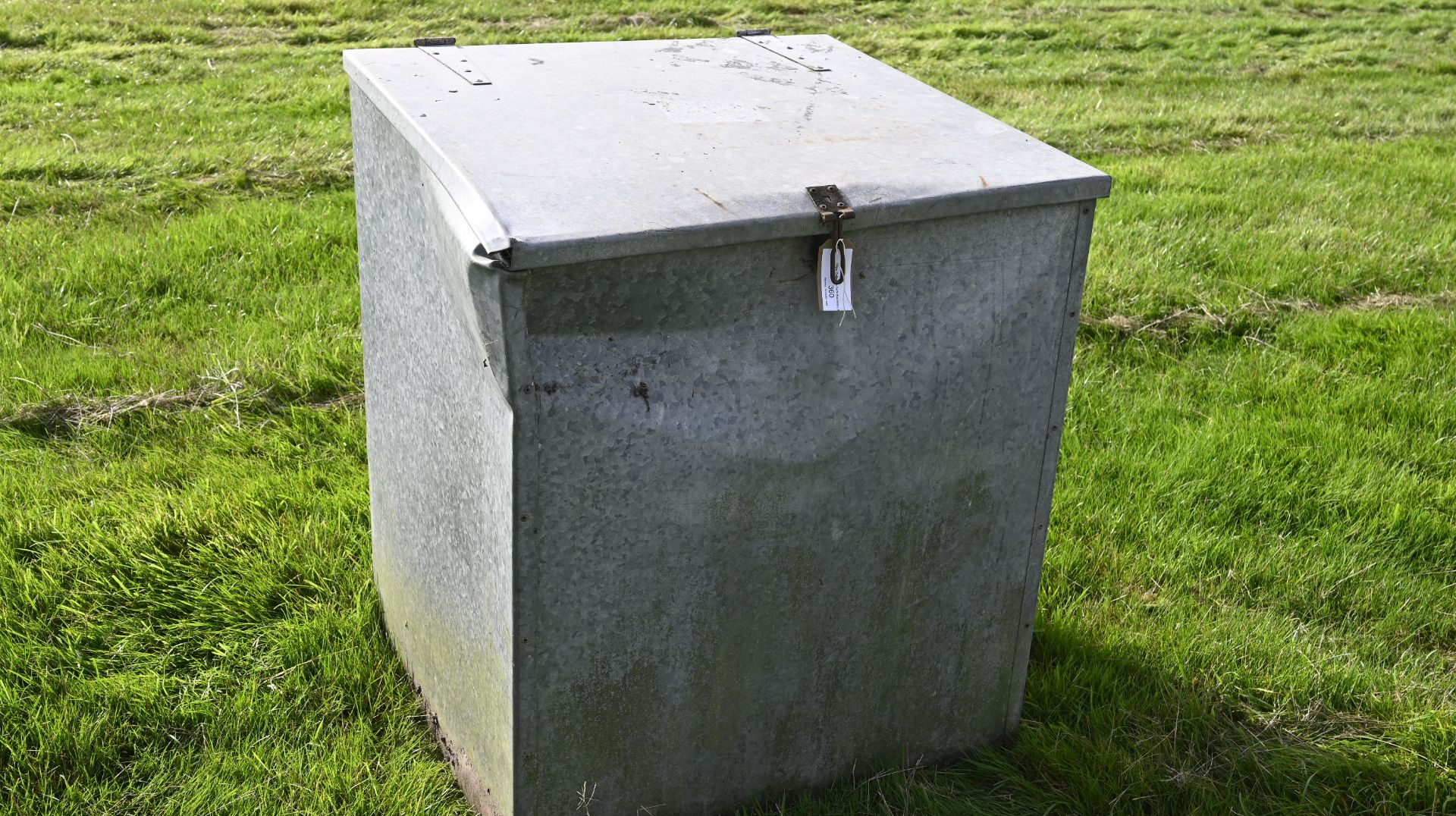 Galvanised feed bin