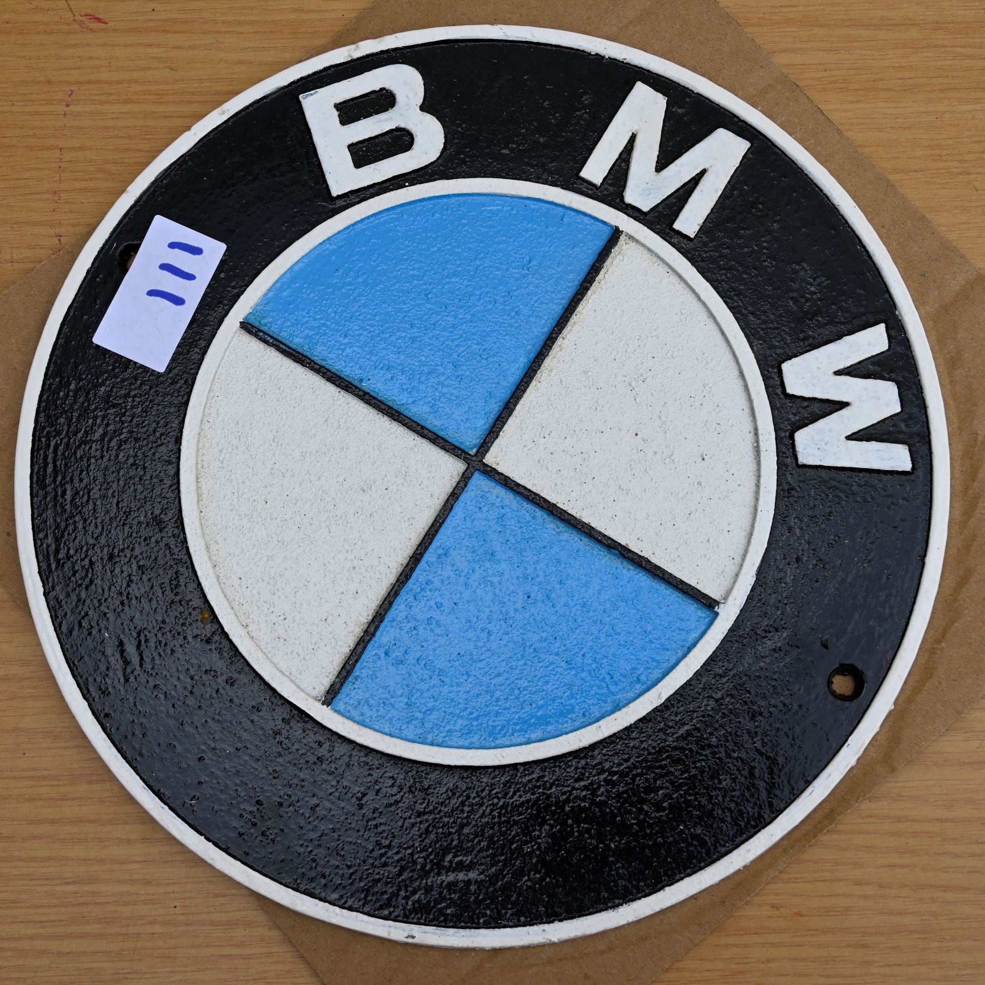 BMW wall plague cast iron