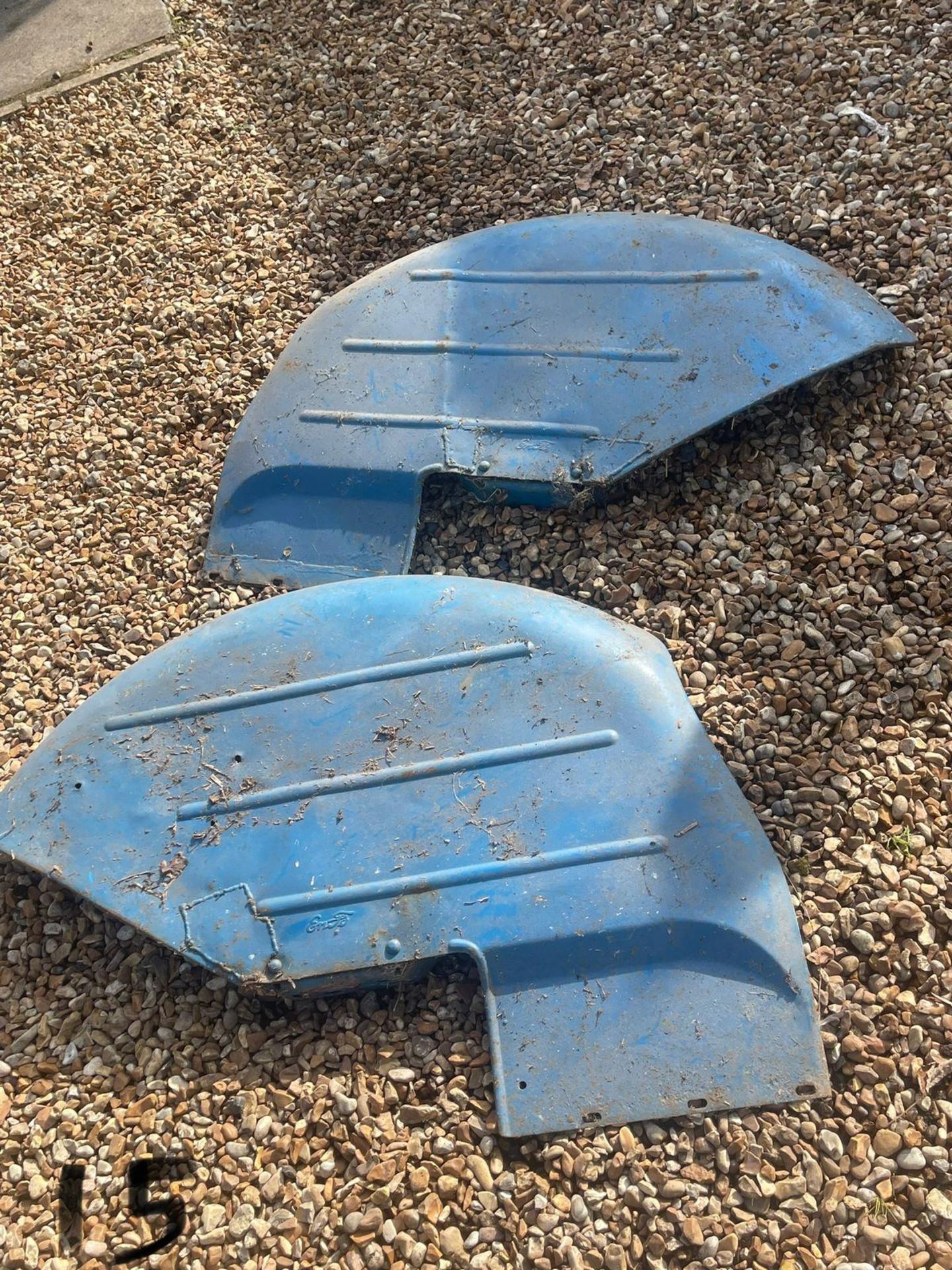 Blue  tractor mudguards