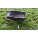 Wheelbarrow with steel wheel