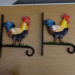 2 Cockerel basket hangers