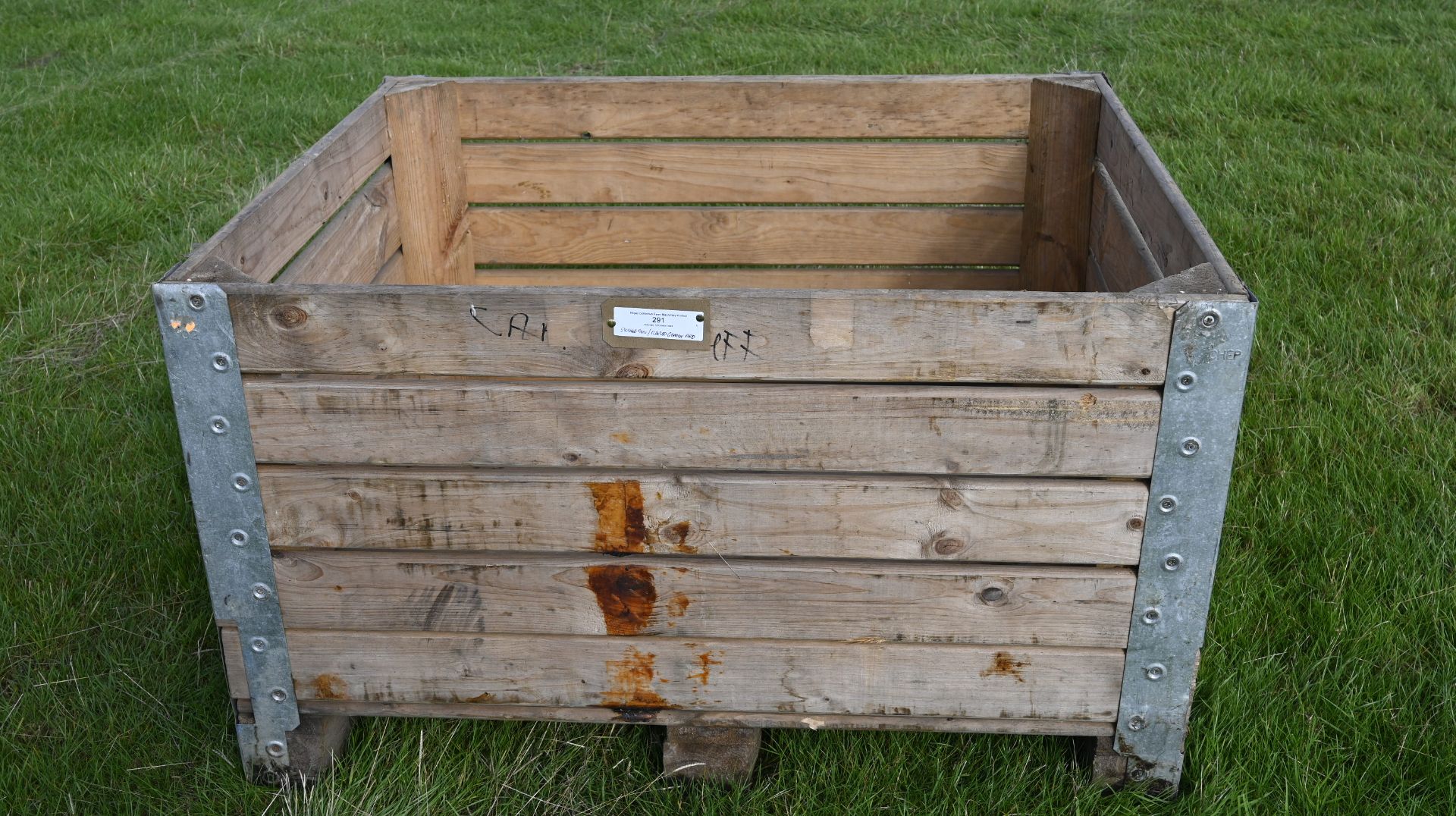 wooden bin/ raised garden bed