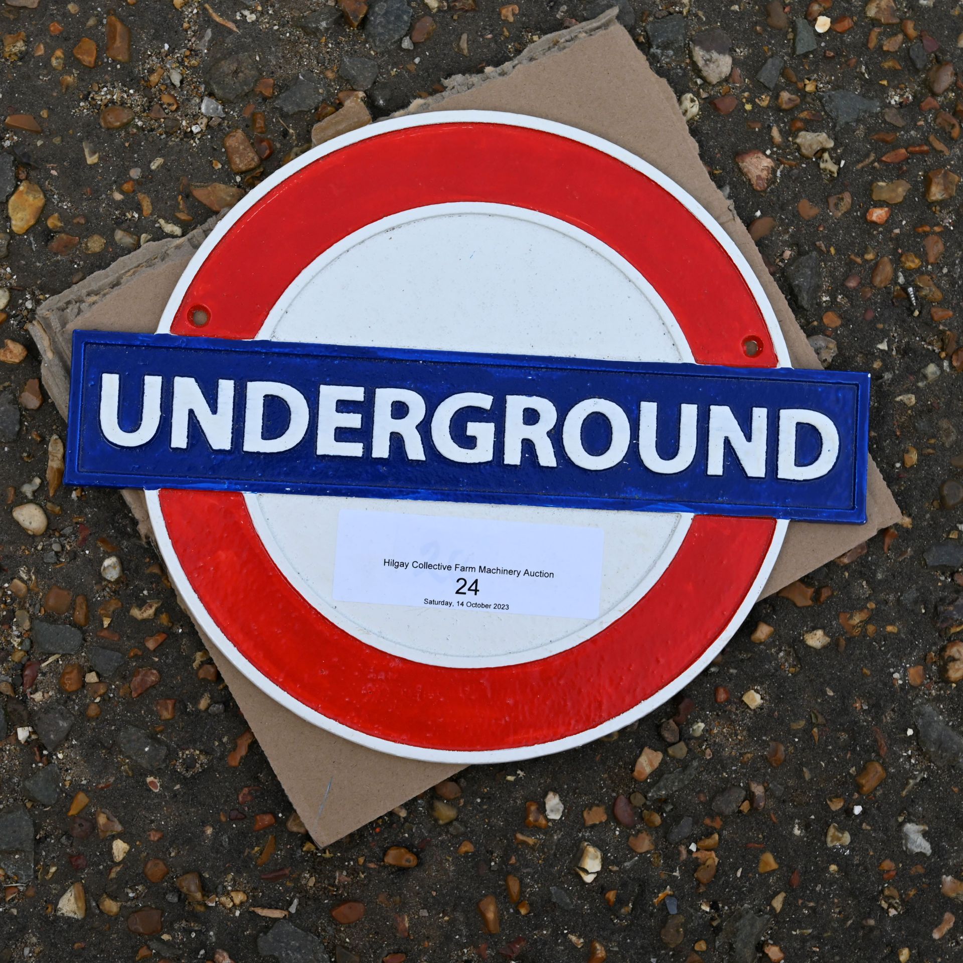 Large London underground sign