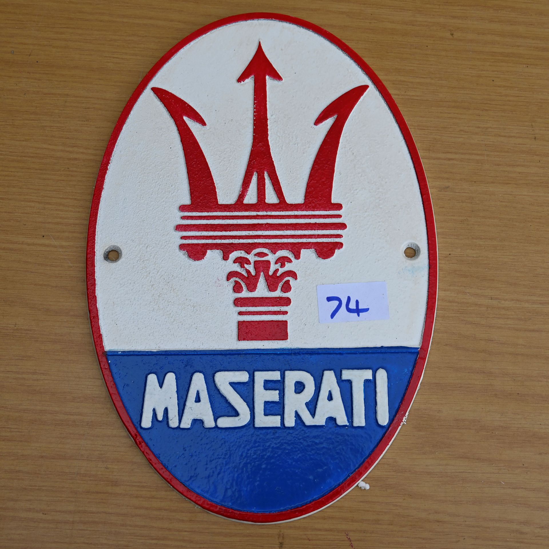 Maserati Plaque
