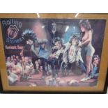 Rolling Stones comical 'Geriatric Tour' print 73x52cm