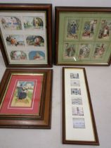 After Lowry print (6 mini mounted in frame)and 3 Victorian style prints