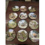 12 Royal Doulton country scene picture plates