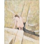 Neil Ward-Robinson (British, b.1943),oil on canvas nude  51 x 41cm