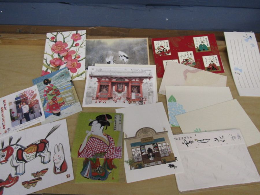 A collection of Japanese ephemera inc post cards, greetings cards, book markers, books, Hello - Image 10 of 12