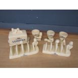 Lurpak toast racks, butter dish and egg cups