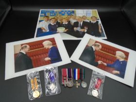 7 miniature medals to incl RAF long service medal, civil MBE, Voluntary Service medal, General