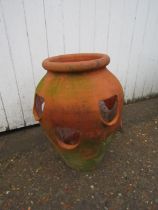 Terracotta herb/strawberry planter H46cm approx