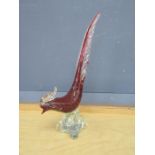 Murano glass bird H38cm approx