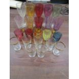 1920s French/ Belgium coloured glasses and others