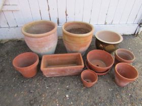 Terracotta garden pots