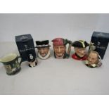 5 Royal Doulton Toby jugs and a mug