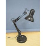 Anglepoise style table lamp and another lamp