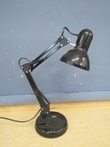 Anglepoise style table lamp and another lamp