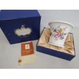 Royal Crown Derby planter which was presented to the vendors mother by the Queen Mother as a prize