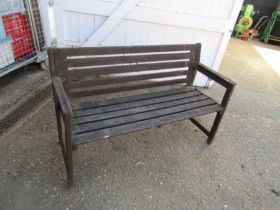 Wooden garden bench