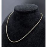 9ct gold chain necklace, 11.4grams, 18" (46.5cm) long