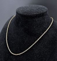 9ct gold chain necklace, 11.4grams, 18" (46.5cm) long