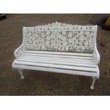 Ornate alloy garden bench