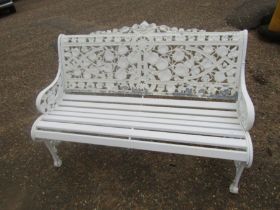 Ornate alloy garden bench