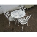 Alloy garden table with 3 chairs