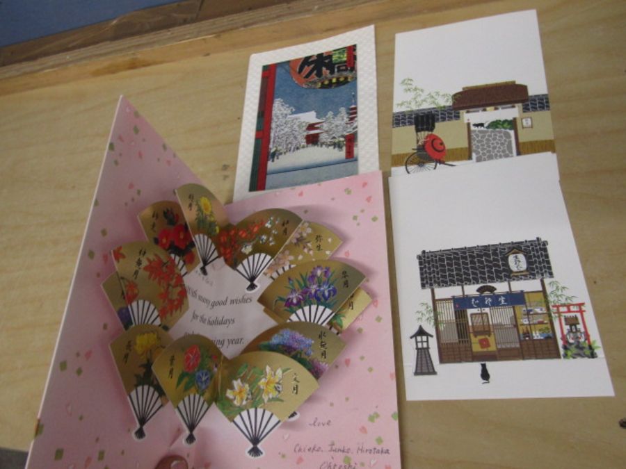 A collection of Japanese ephemera inc post cards, greetings cards, book markers, books, Hello - Image 9 of 12