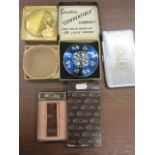 Colibri boxed lighter, Strattons and Kigu compacts and a cigarette case