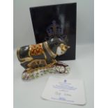 Royal Crown Derby Grecian Bull paperweight, exclusive limited edition 622/750, commissioned by