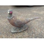 Concrete garden pheasant ornament