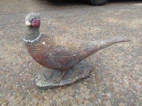 Concrete garden pheasant ornament