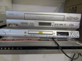 DVD recorder, DVD player and VHS player