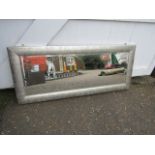 Large silver framed wall mirror 55cm x 132cm approx