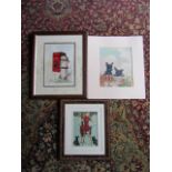 Janet Sheath Post Box print, limited numbered (154/575) and pencil signed bottom right and 2