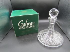 Galway crystal ships decanter in box