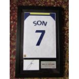 Authentic Hand-Signed limited numbered edition Heung-min Son Tottenham Shirt poster 2/10 42cm x 65cm