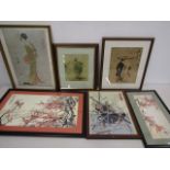 6 Oriental prints
