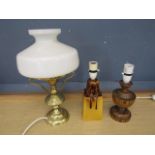 3 Table lamps (plugs removed)