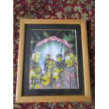 Limited edition numbered 'The Simpsons' print 163/500 with COA 29cm x 34cm approx